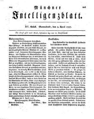 Münchner Intelligenzblatt Samstag 8. April 1797