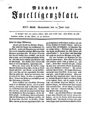 Münchner Intelligenzblatt Samstag 10. Juni 1797