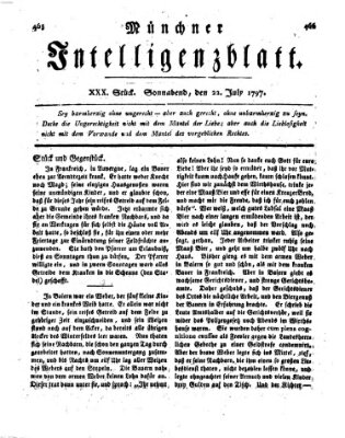 Münchner Intelligenzblatt Samstag 22. Juli 1797