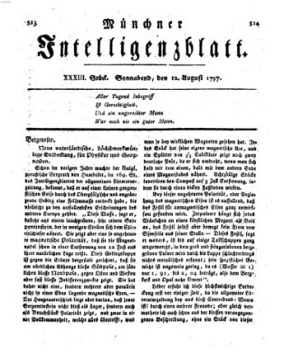 Münchner Intelligenzblatt Samstag 12. August 1797