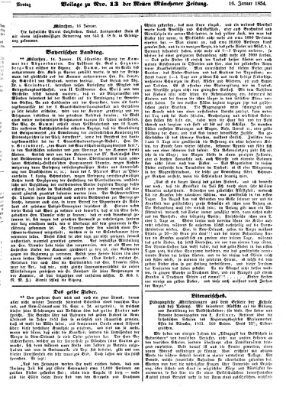 Neue Münchener Zeitung (Süddeutsche Presse) Montag 16. Januar 1854