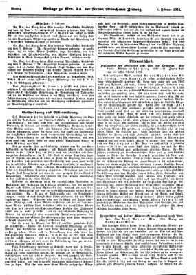 Neue Münchener Zeitung (Süddeutsche Presse) Montag 6. Februar 1854