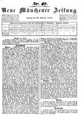 Neue Münchener Zeitung (Süddeutsche Presse) Freitag 24. Februar 1854