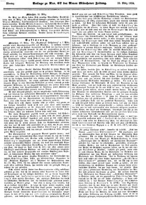 Neue Münchener Zeitung (Süddeutsche Presse) Montag 20. März 1854