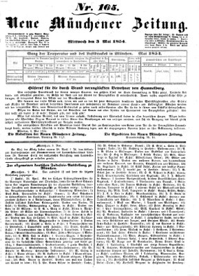 Neue Münchener Zeitung (Süddeutsche Presse) Mittwoch 3. Mai 1854