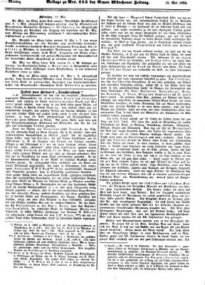 Neue Münchener Zeitung (Süddeutsche Presse) Montag 15. Mai 1854