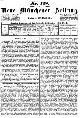 Neue Münchener Zeitung (Süddeutsche Presse) Freitag 19. Mai 1854