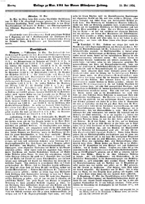 Neue Münchener Zeitung (Süddeutsche Presse) Montag 22. Mai 1854