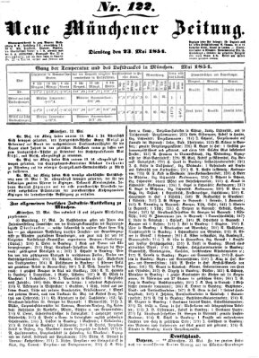 Neue Münchener Zeitung (Süddeutsche Presse) Dienstag 23. Mai 1854