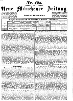 Neue Münchener Zeitung (Süddeutsche Presse) Freitag 26. Mai 1854