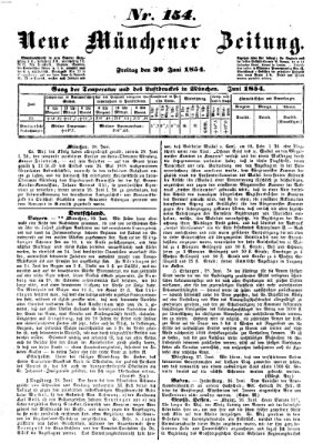 Neue Münchener Zeitung (Süddeutsche Presse) Freitag 30. Juni 1854