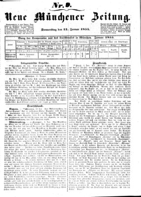 Neue Münchener Zeitung (Süddeutsche Presse) Donnerstag 11. Januar 1855