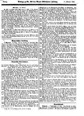 Neue Münchener Zeitung (Süddeutsche Presse) Montag 12. Februar 1855