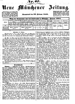 Neue Münchener Zeitung (Süddeutsche Presse) Samstag 24. Februar 1855