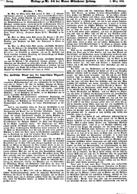 Neue Münchener Zeitung (Süddeutsche Presse) Montag 5. März 1855