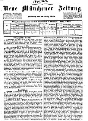 Neue Münchener Zeitung (Süddeutsche Presse) Mittwoch 21. März 1855