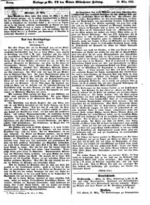 Neue Münchener Zeitung (Süddeutsche Presse) Montag 26. März 1855