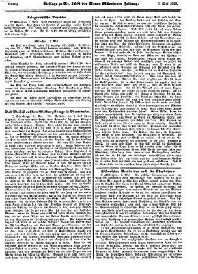 Neue Münchener Zeitung (Süddeutsche Presse) Montag 7. Mai 1855