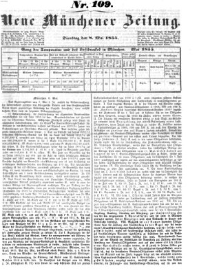 Neue Münchener Zeitung (Süddeutsche Presse) Dienstag 8. Mai 1855