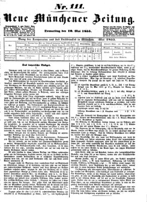 Neue Münchener Zeitung (Süddeutsche Presse) Donnerstag 10. Mai 1855