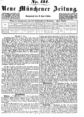 Neue Münchener Zeitung (Süddeutsche Presse) Samstag 2. Juni 1855