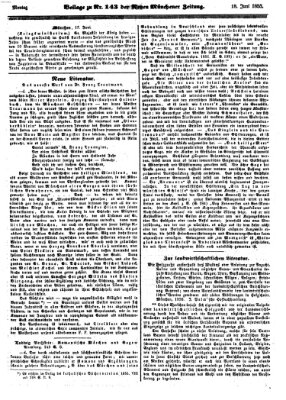 Neue Münchener Zeitung (Süddeutsche Presse) Montag 18. Juni 1855