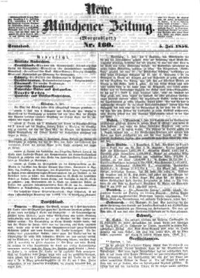 Neue Münchener Zeitung. Morgenblatt (Süddeutsche Presse) Samstag 5. Juli 1856