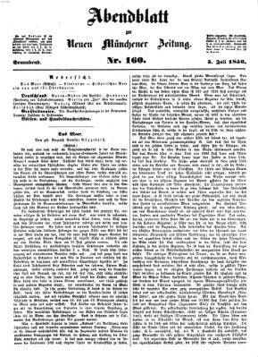 Neue Münchener Zeitung. Morgenblatt (Süddeutsche Presse) Samstag 5. Juli 1856