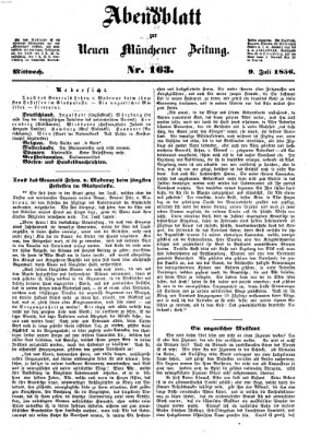 Neue Münchener Zeitung. Morgenblatt (Süddeutsche Presse) Mittwoch 9. Juli 1856