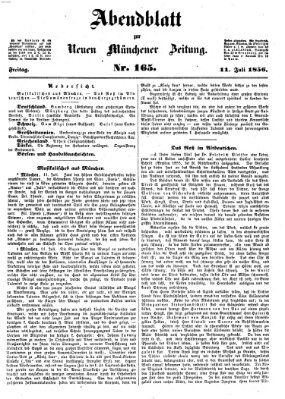 Neue Münchener Zeitung. Morgenblatt (Süddeutsche Presse) Freitag 11. Juli 1856