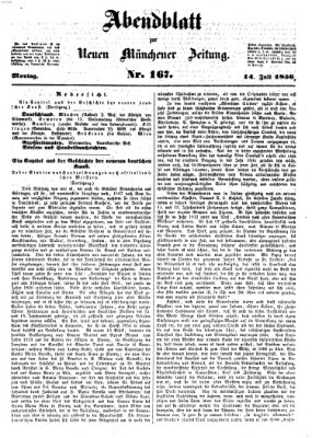 Neue Münchener Zeitung. Morgenblatt (Süddeutsche Presse) Montag 14. Juli 1856