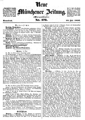 Neue Münchener Zeitung. Morgenblatt (Süddeutsche Presse) Samstag 19. Juli 1856