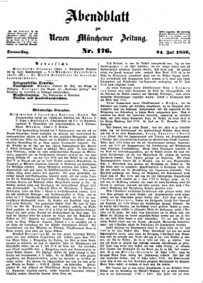 Neue Münchener Zeitung. Morgenblatt (Süddeutsche Presse) Donnerstag 24. Juli 1856