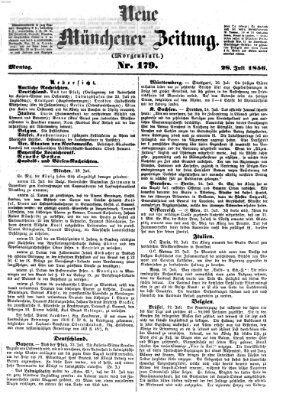 Neue Münchener Zeitung. Morgenblatt (Süddeutsche Presse) Montag 28. Juli 1856