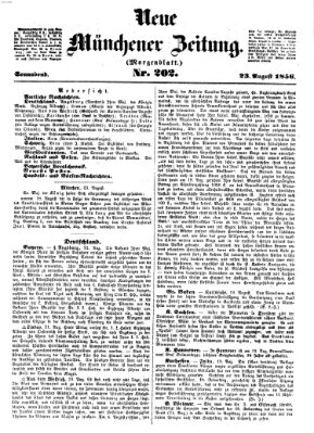 Neue Münchener Zeitung. Morgenblatt (Süddeutsche Presse) Samstag 23. August 1856