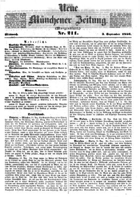 Neue Münchener Zeitung. Morgenblatt (Süddeutsche Presse) Mittwoch 3. September 1856