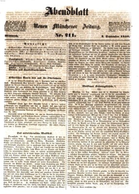 Neue Münchener Zeitung. Morgenblatt (Süddeutsche Presse) Mittwoch 3. September 1856