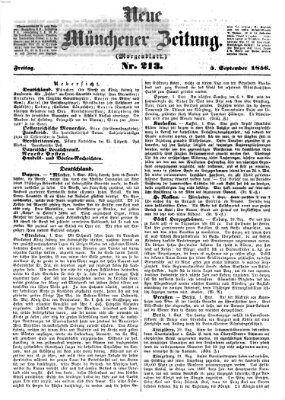 Neue Münchener Zeitung. Morgenblatt (Süddeutsche Presse) Freitag 5. September 1856