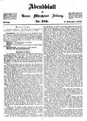 Neue Münchener Zeitung. Morgenblatt (Süddeutsche Presse) Freitag 5. September 1856