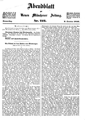 Neue Münchener Zeitung. Morgenblatt (Süddeutsche Presse) Donnerstag 9. Oktober 1856