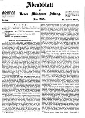 Neue Münchener Zeitung. Morgenblatt (Süddeutsche Presse) Freitag 24. Oktober 1856