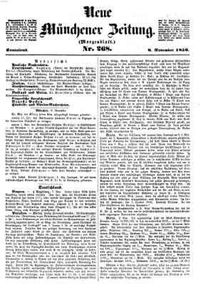 Neue Münchener Zeitung. Morgenblatt (Süddeutsche Presse) Samstag 8. November 1856