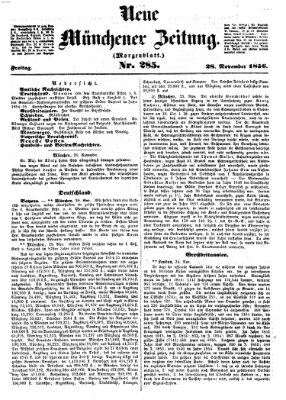 Neue Münchener Zeitung. Morgenblatt (Süddeutsche Presse) Freitag 28. November 1856