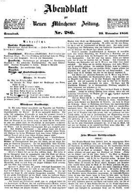 Neue Münchener Zeitung. Morgenblatt (Süddeutsche Presse) Samstag 29. November 1856