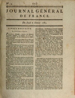 Affiches, annonces et avis divers ou Journal général de France (Affiches, annonces, et avis divers) Donnerstag 6. Januar 1785