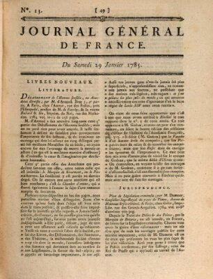 Affiches, annonces et avis divers ou Journal général de France (Affiches, annonces, et avis divers) Samstag 29. Januar 1785