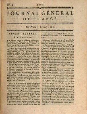 Affiches, annonces et avis divers ou Journal général de France (Affiches, annonces, et avis divers) Donnerstag 3. Februar 1785