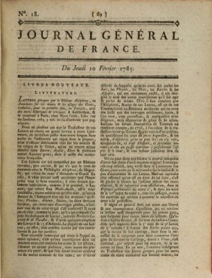 Affiches, annonces et avis divers ou Journal général de France (Affiches, annonces, et avis divers) Donnerstag 10. Februar 1785