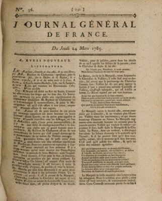 Affiches, annonces et avis divers ou Journal général de France (Affiches, annonces, et avis divers) Donnerstag 24. März 1785