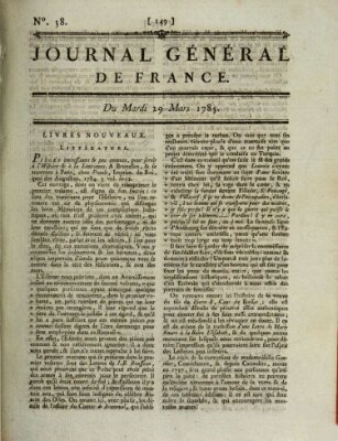 Affiches, annonces et avis divers ou Journal général de France (Affiches, annonces, et avis divers) Dienstag 29. März 1785